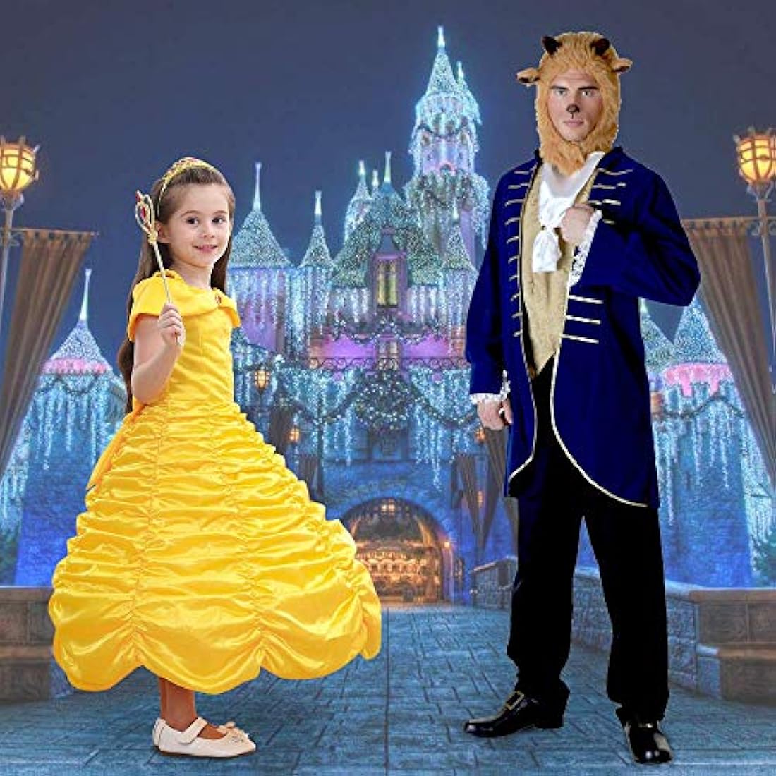 Princess Belle Costume – 9-Piece Girls Fancy Dress Outfit