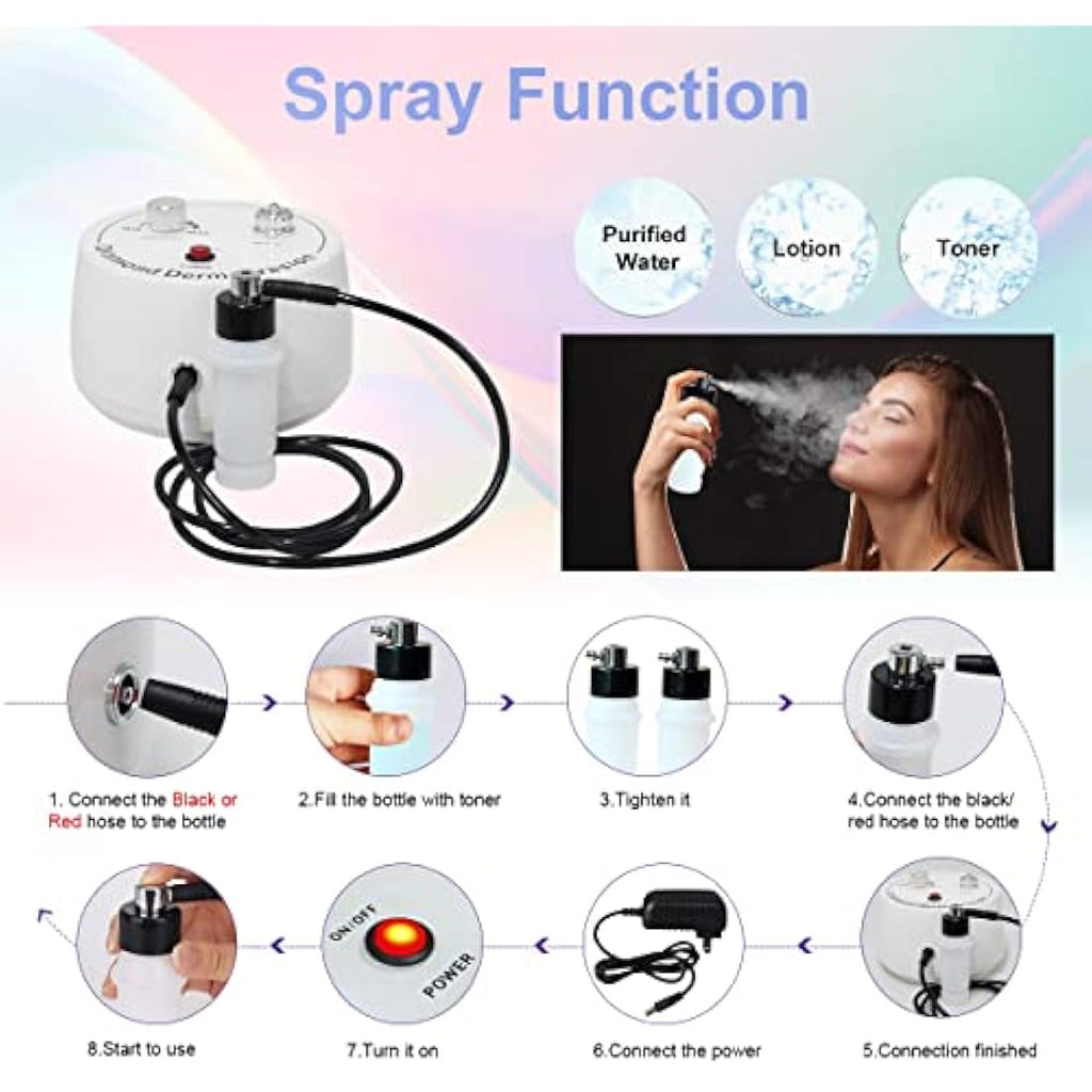 FAZJEUNE 3-in-1 Diamond Microdermabrasion Machine & Vacuum Skin Peeling