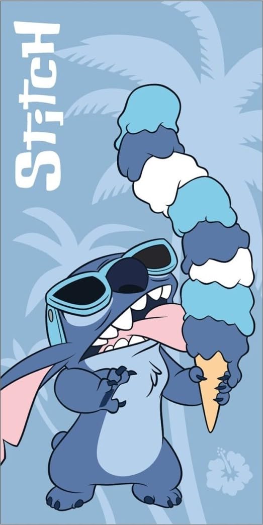 Disney Stitch Beach and Bath Towel - 100% Polyester - 70 x 140 cm
