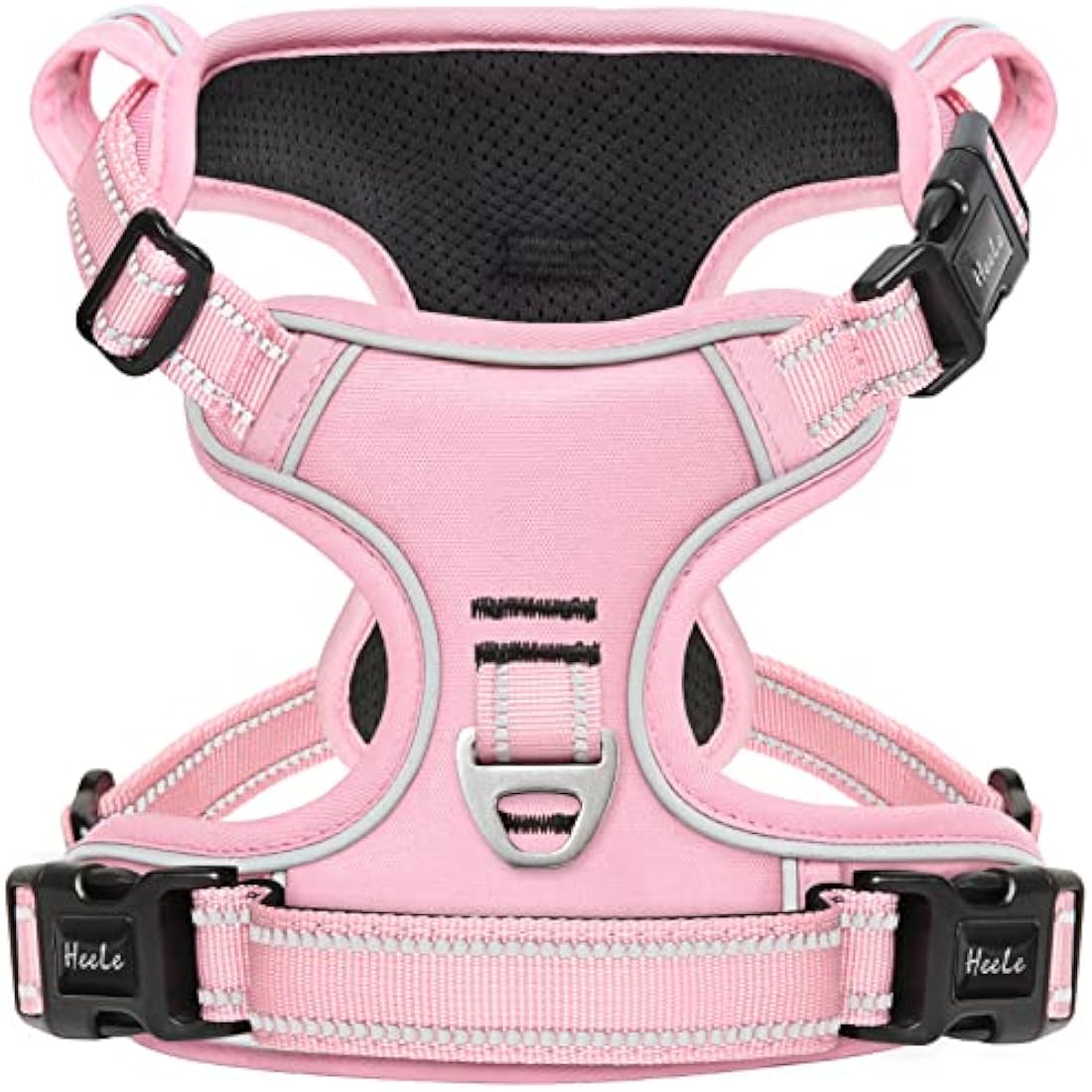 HEELE No Pull Dog Harness | Reflective Padded Training Vest - Pink, S