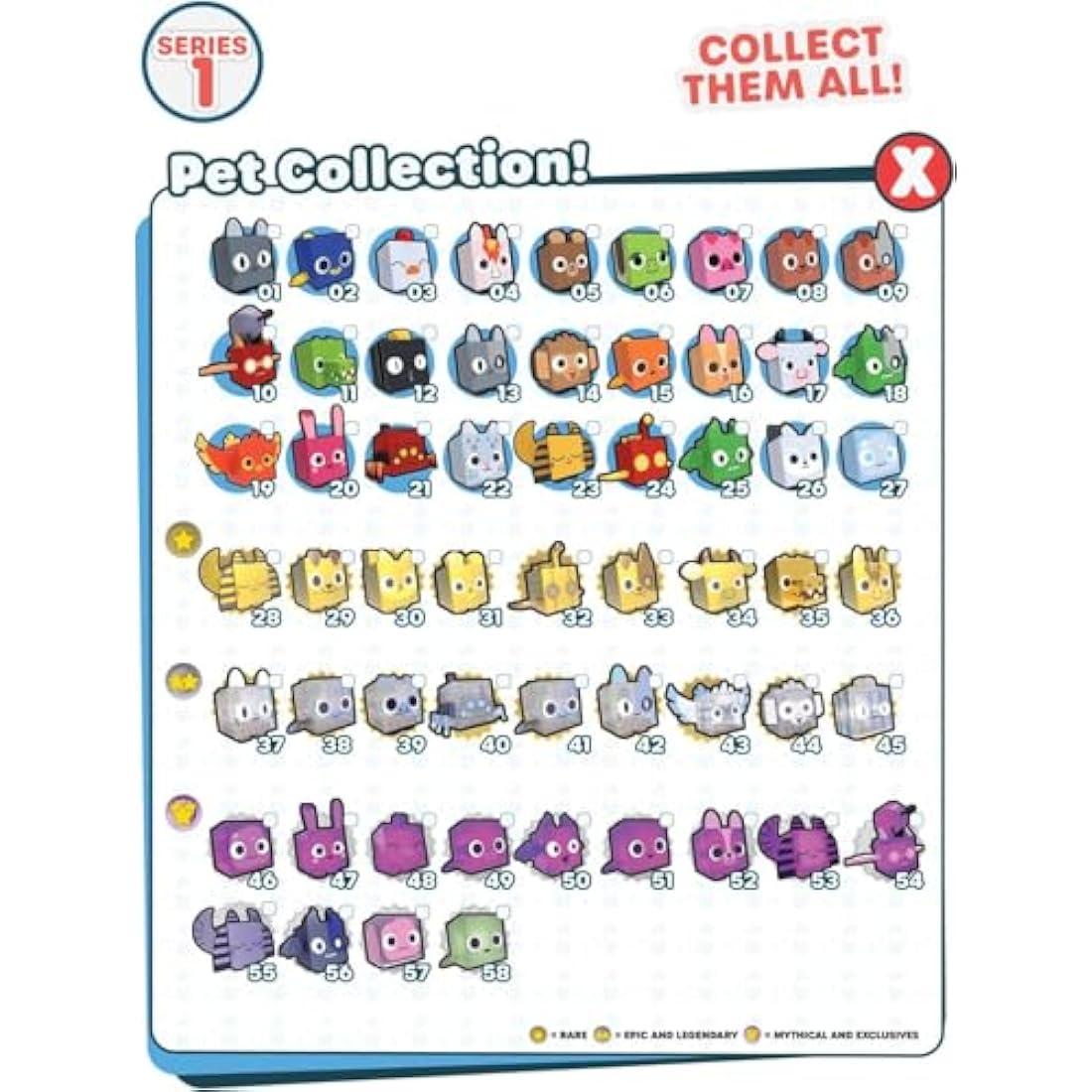 Pet Simulator X Mystery Pets 2-Pack – Series 1 Figures with Rare DLC