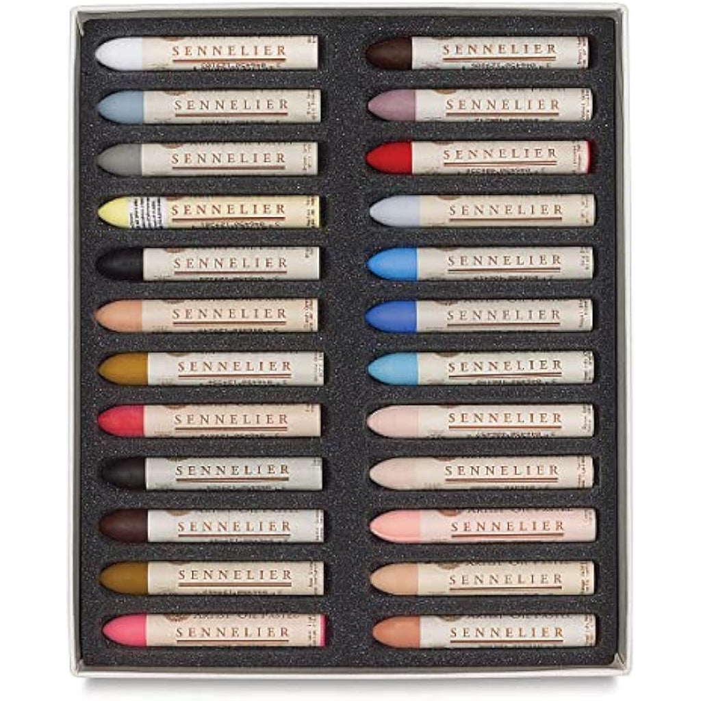 Sennelier Portrait Oil Pastel Set - 24 Lightfast Colors for Artists