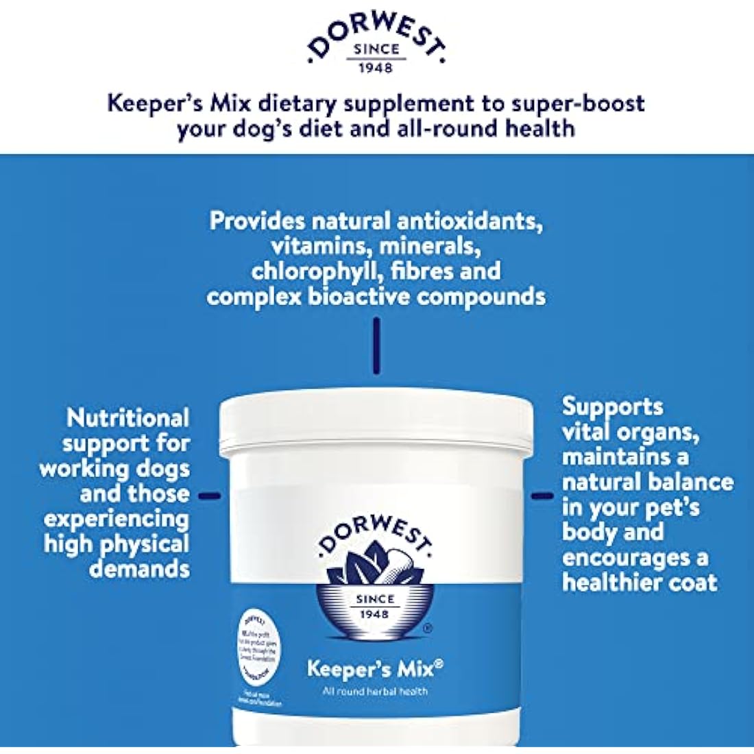 Dorwest Herbs Keeper’s Mix | Natural Herbal Supplement for Pets | 500g