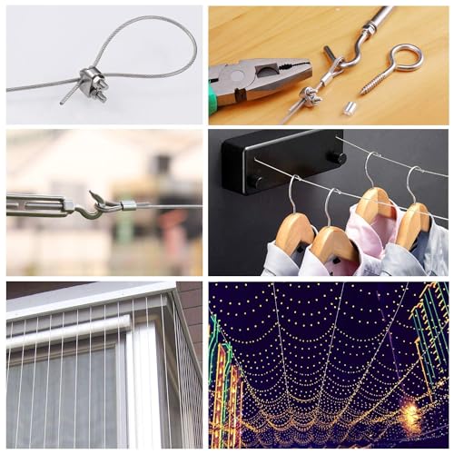 Jolof Store 30M Garden Wire Kit – 304 Stainless Steel Trellis for Plants