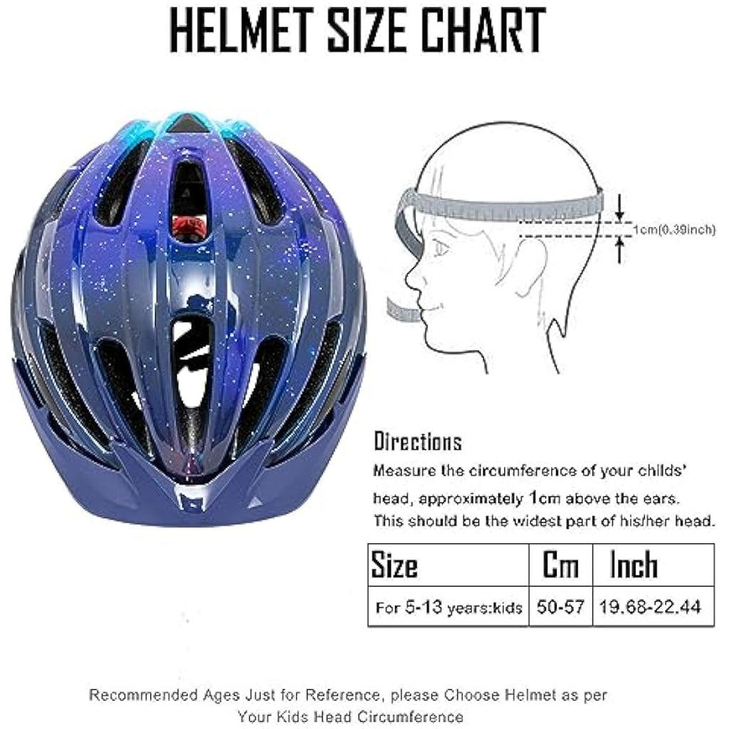 Jolof Store Kids Bike Helmet – LED Safety Light & Lightweight Design