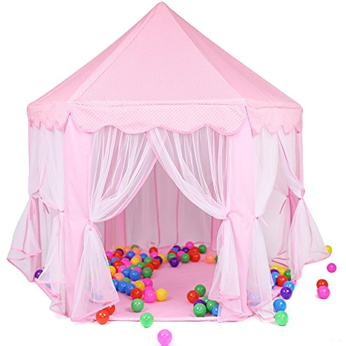Jolof Store Kids Princess Castle Tent – Large Hexagon Indoor Playhouse