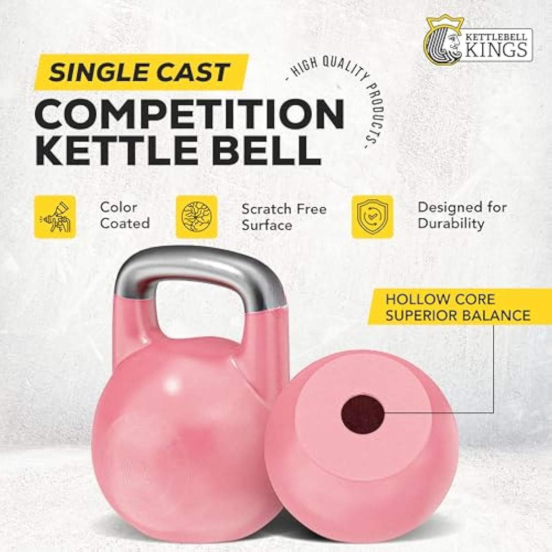Competition Iron Kettlebell – 18lb Ergonomic Weight