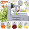 Brieftons 7-Blade Vegetable Spiralizer – Stainless Steel Zoodle Maker