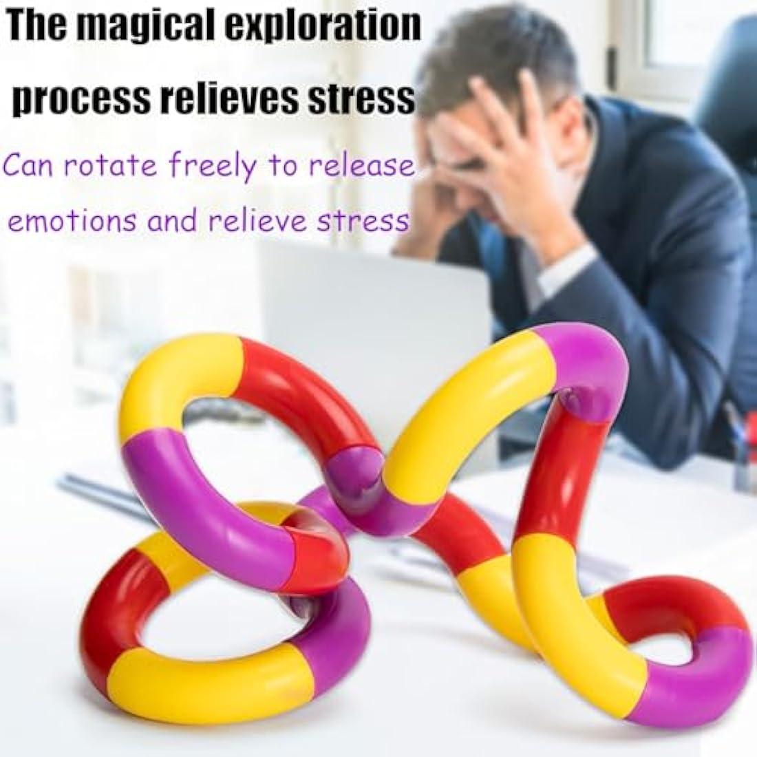 Jolof Store Tangle Fidget Toy – 7 PCS Twisty Sensory Stress Relief