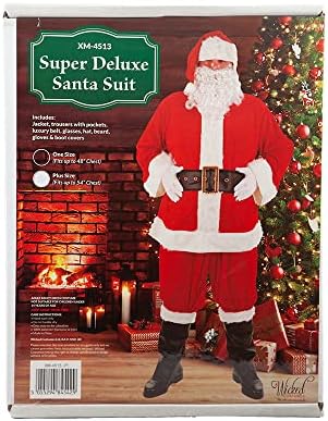 Santa Suit Deluxe 8pc Christmas Costume by Wicked Costumes |