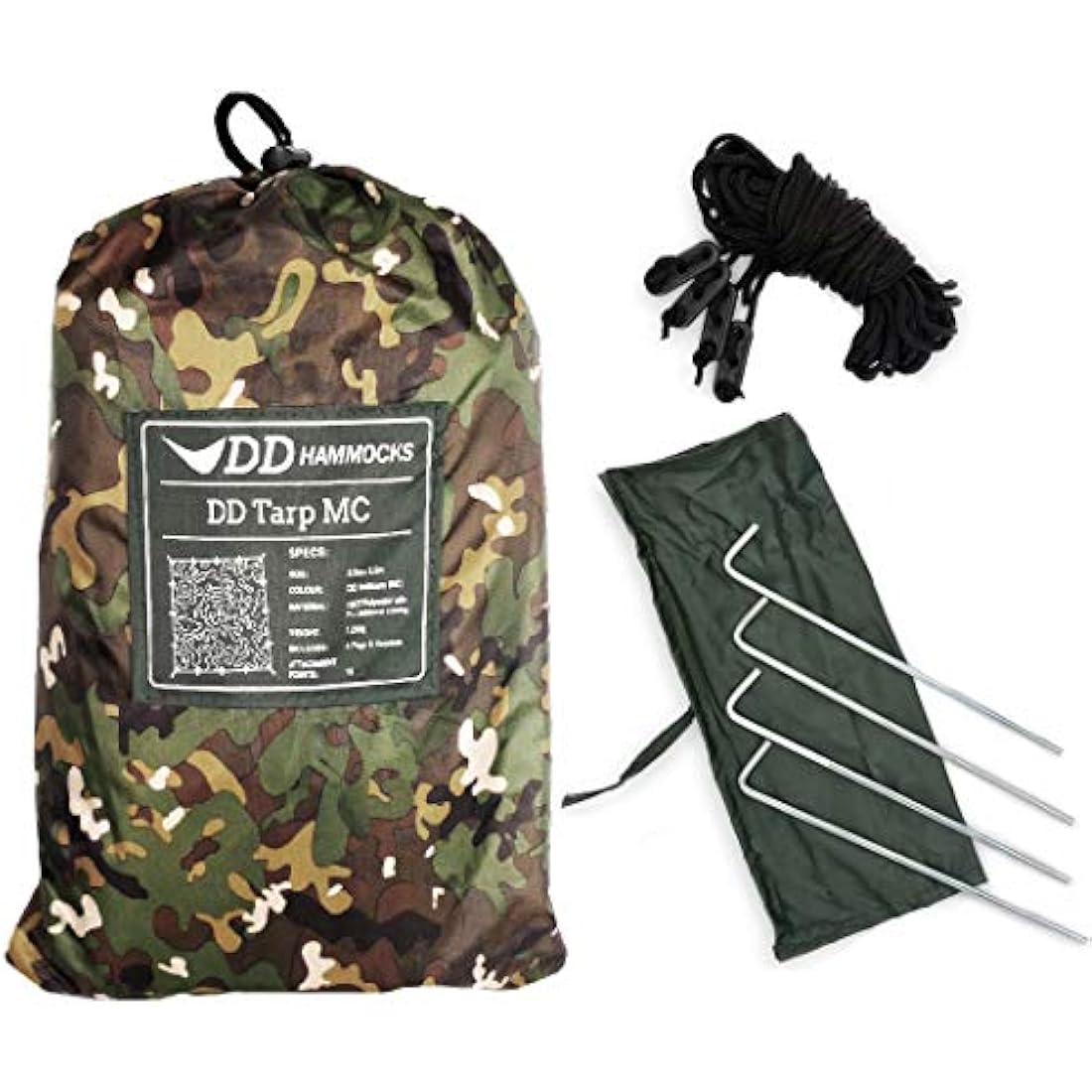 DD Hammocks Tarp 3.5 x 3.5 MC – Waterproof Camouflage Camping Shelter
