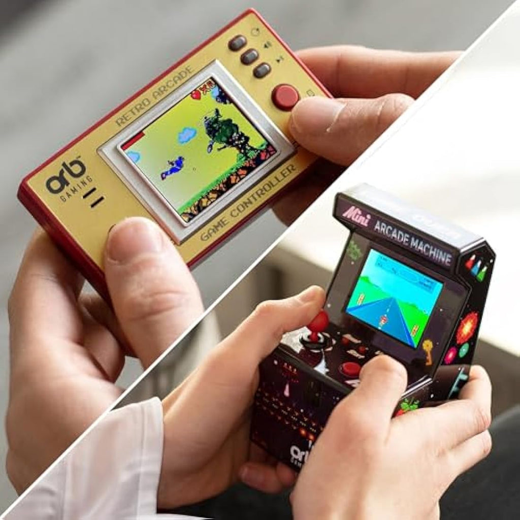 Orb Retro Handheld Games Console & Arcade Bundle | 390 8-Bit Games