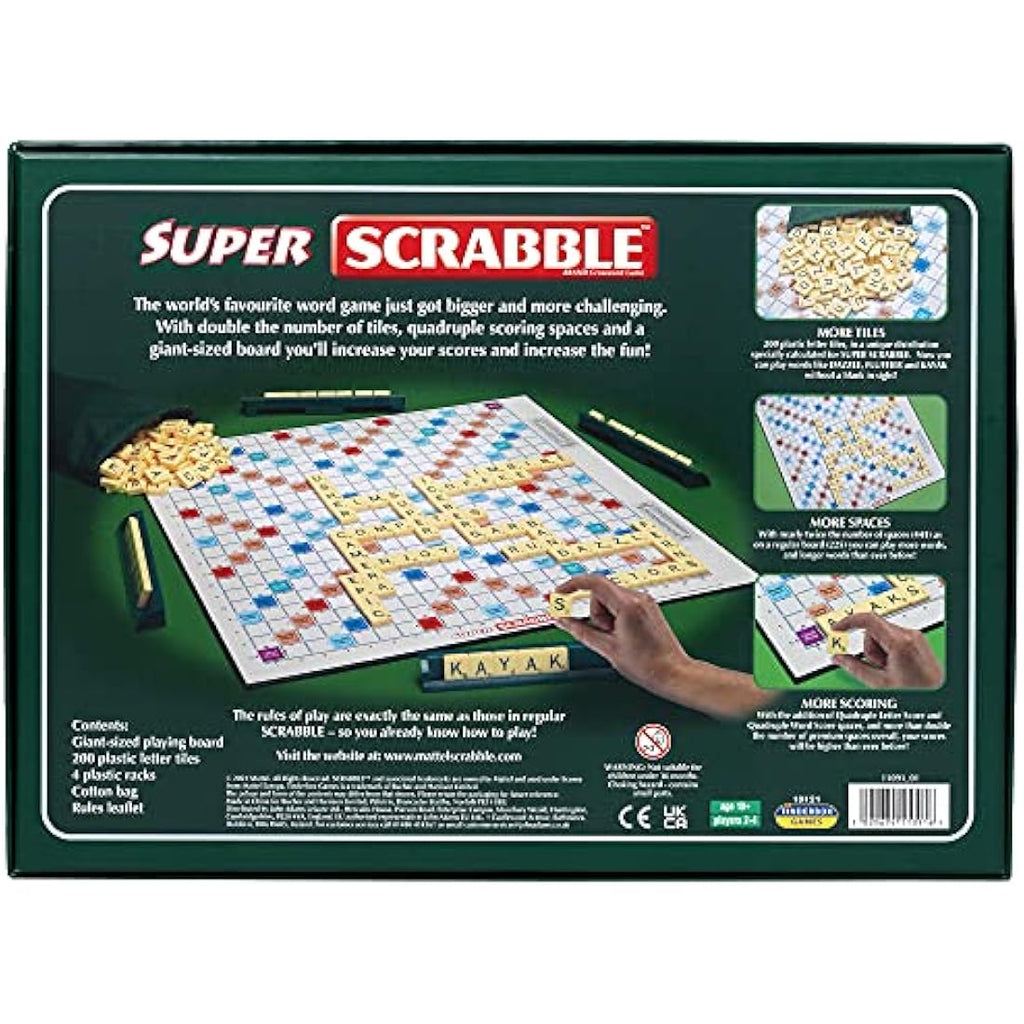 Ideal Super Scrabble Board Game - Giant Board with 200 Letter Tiles
