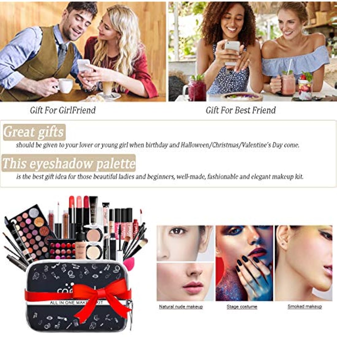RoseFlower 28Pcs Professional Makeup Set | All-in-One Travel Starter Kit