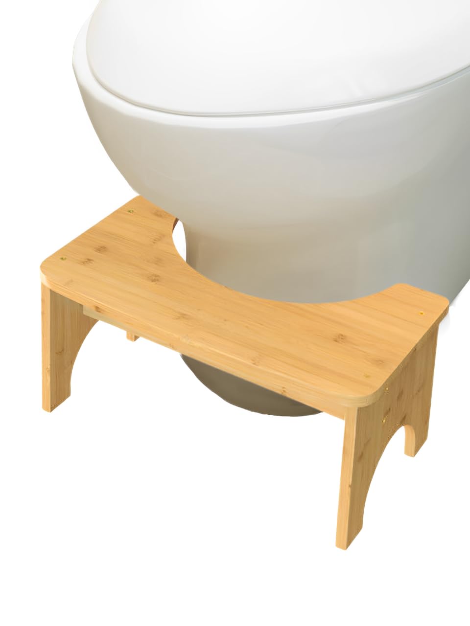 MAGIC SELECT Wooden Toilet Stool – Ergonomic Bathroom Step for Posture