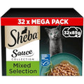 Sheba Sauce Lover Wet Cat Food Trays Mixed Collection – 32 x 85g