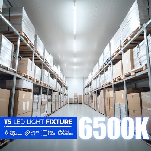 Barrina T5 LED Batten Light 4ft | 6500K Super Bright Garage Shop Lights 8-Pack