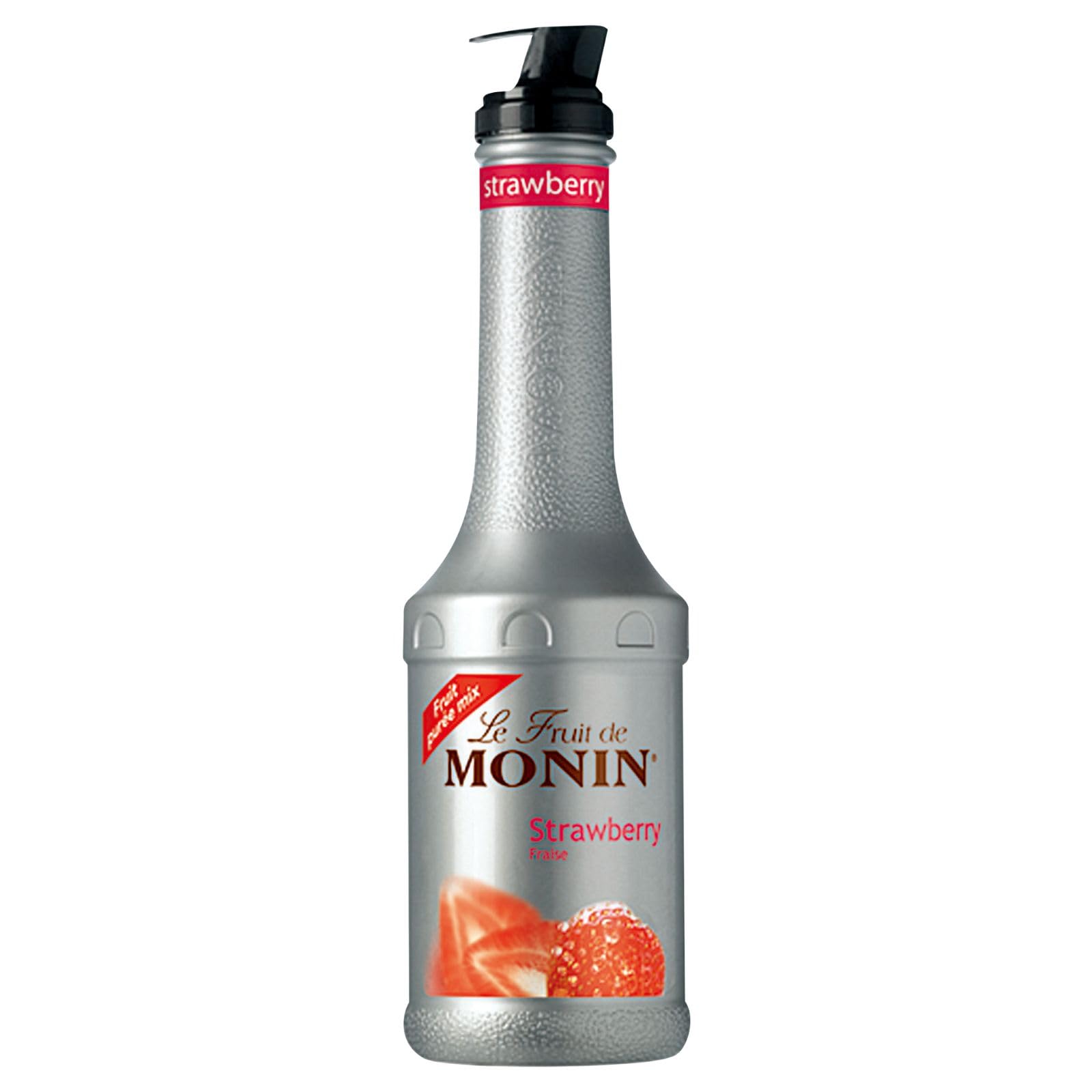 Monin Strawberry Fruit Mix Puree 1L – Natural Vegan Cocktail Mixer
