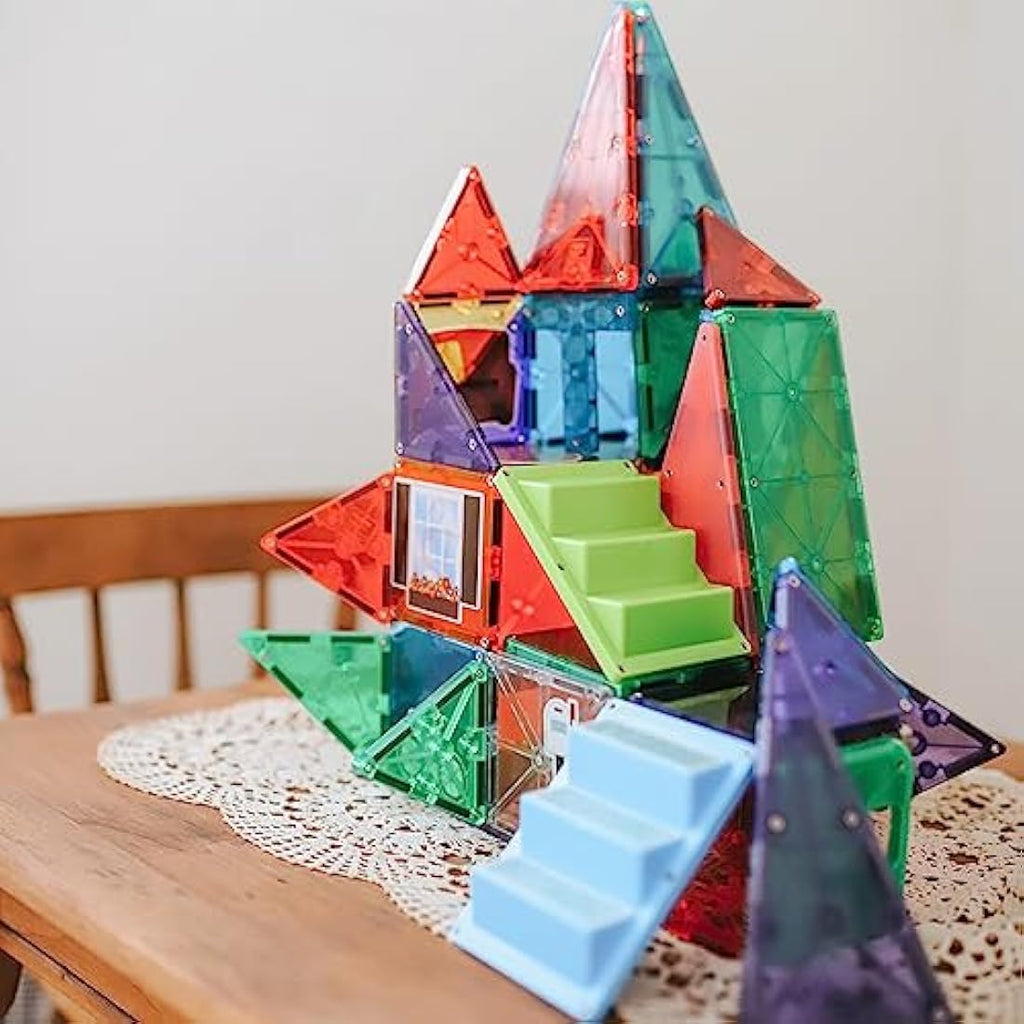 Magna-Tiles 28-Piece House Set | Magnetic STEM Building Tiles for Kids