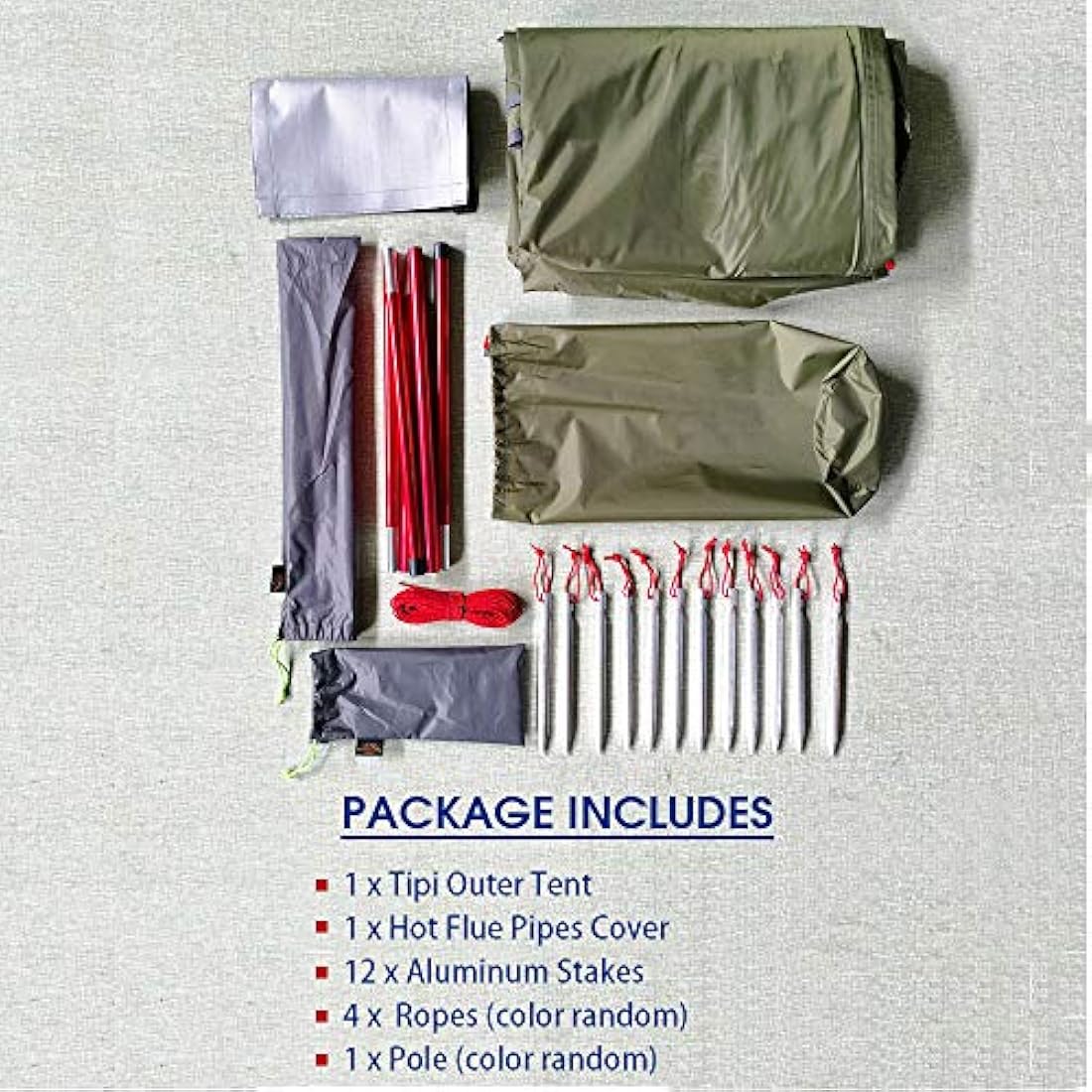3 Person Lightweight Tipi Hot Tent | Waterproof Polyester