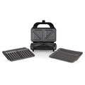 Tower T27020 3-in-1 Sandwich Maker with Waffle Plates - Stainless Steel