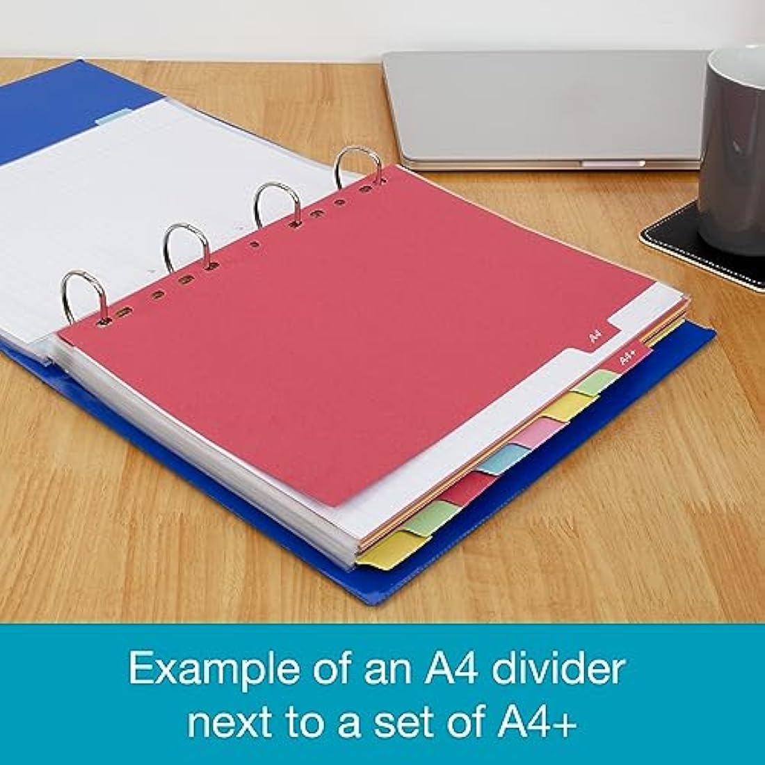 Elba A4+ Extra Wide Card Dividers | 10 Part Recycled Assorted - 10 Sets
