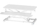 BONTEC 80cm Standing Desk Converter, Dual-Tier Height Riser, 15kg, White