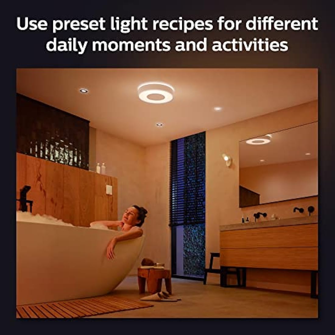 Philips Hue Xamento Smart LED Bathroom Ceiling Light – Medium Color