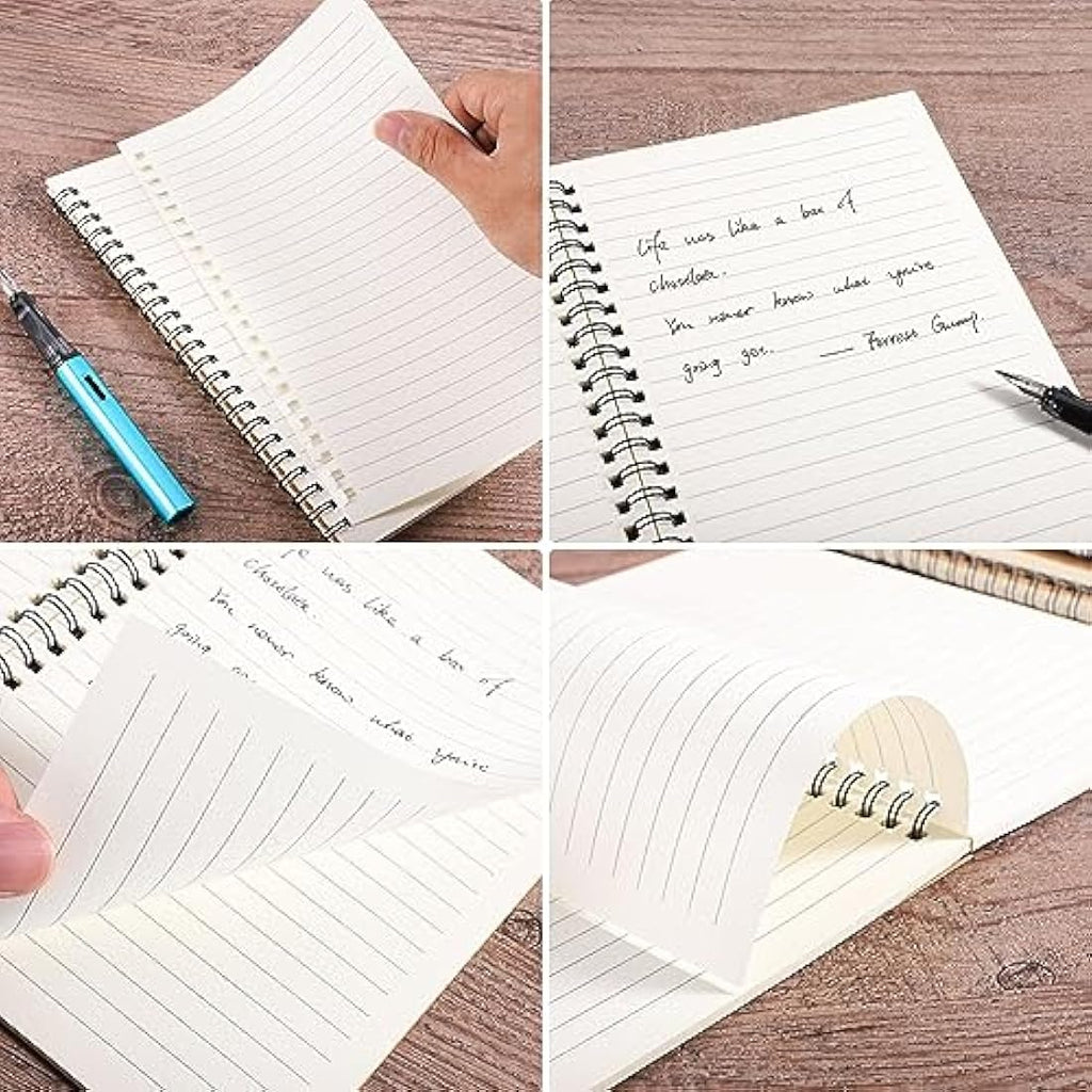 A5 Spiral Notebook 5-Pack | Kraft Cover Lined Journals