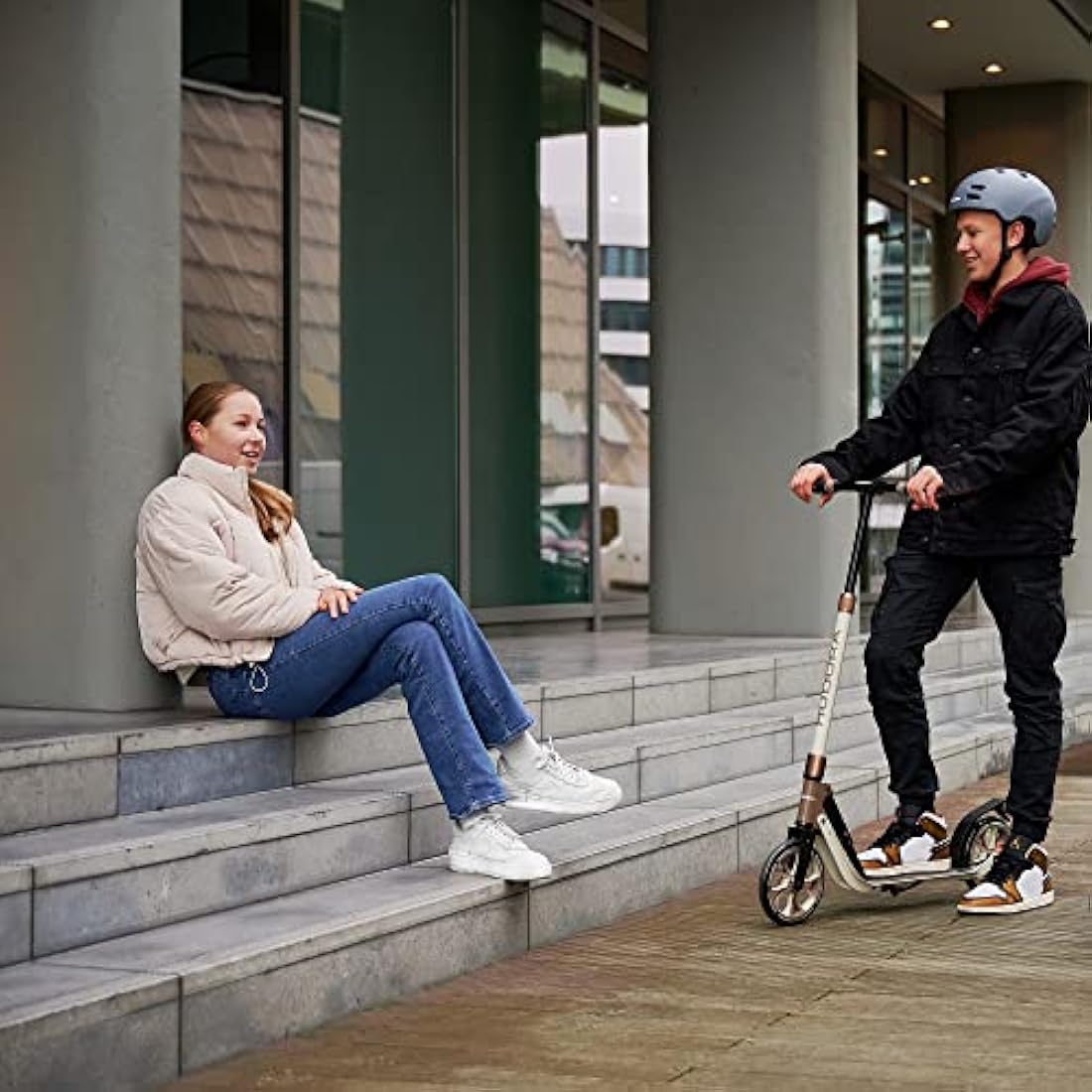 HUDORA BigWheel 205 Advanced Scooter – Foldable Aluminium Kick Scooter