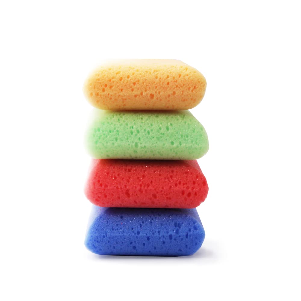 MartiniSPA Soft Massage Body Sponges – Latex Free Family Pack of 4