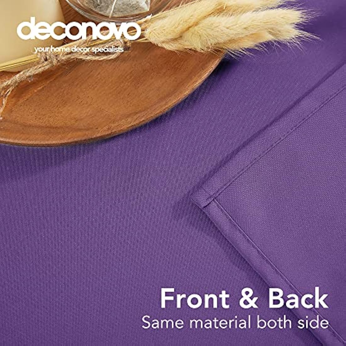 Deconovo Purple Oxford Tablecloth – Waterproof Rectangle Cover 54x79in