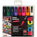 Posca PC-5M Acrylic Paint Markers - Medium Tip Multi-Surface - 8 Pack