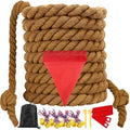 WYRJXYB 60ft Tug of War Rope Set – Natural Cotton Outdoor Game for 36 Kids