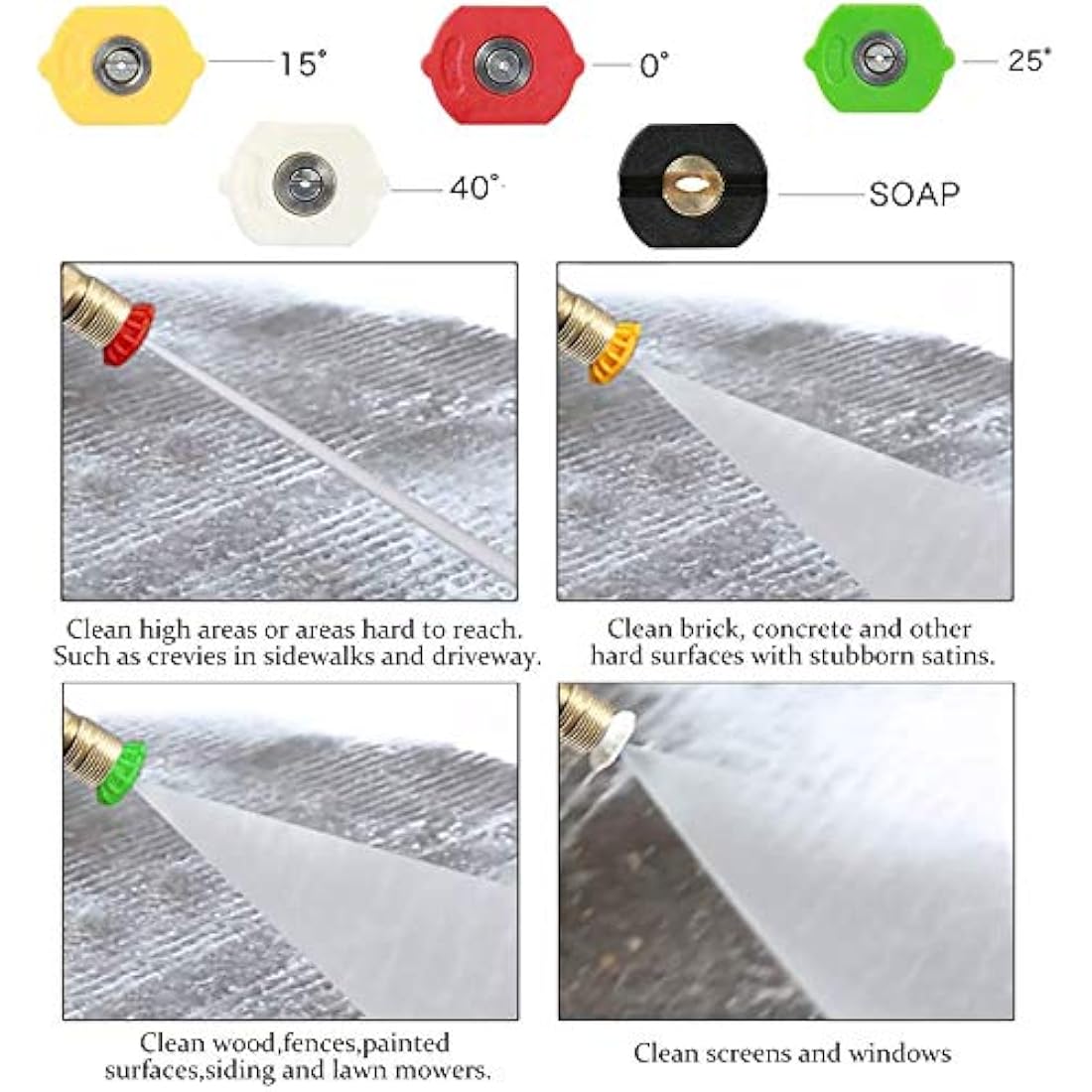 Stone Banks Foam Cannon with 5 Spray Nozzles | 1L Pressure Washer Lance