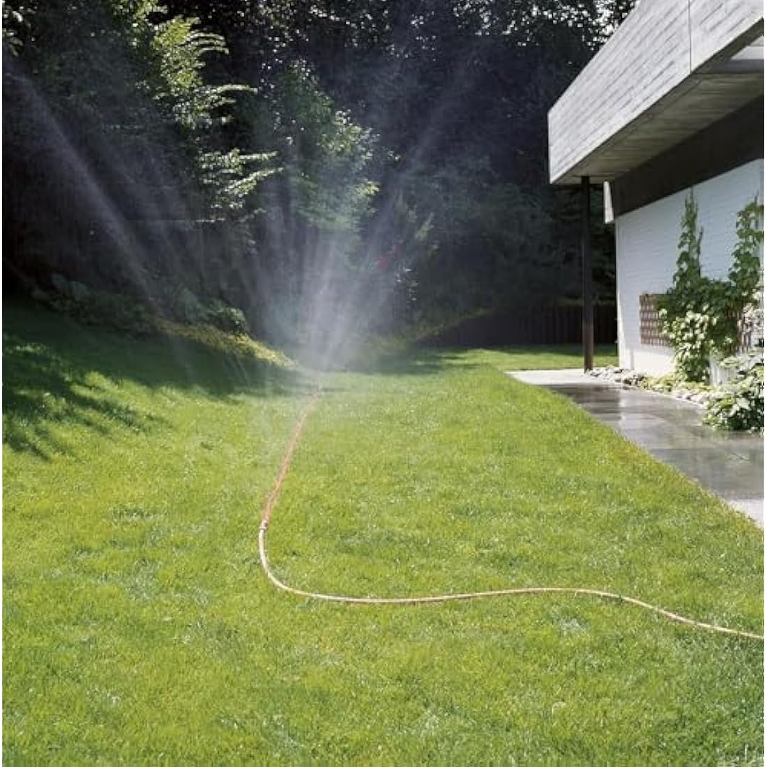 Gardena Hose Sprinkler – 15m Fine Spray Mist for Narrow Garden Beds