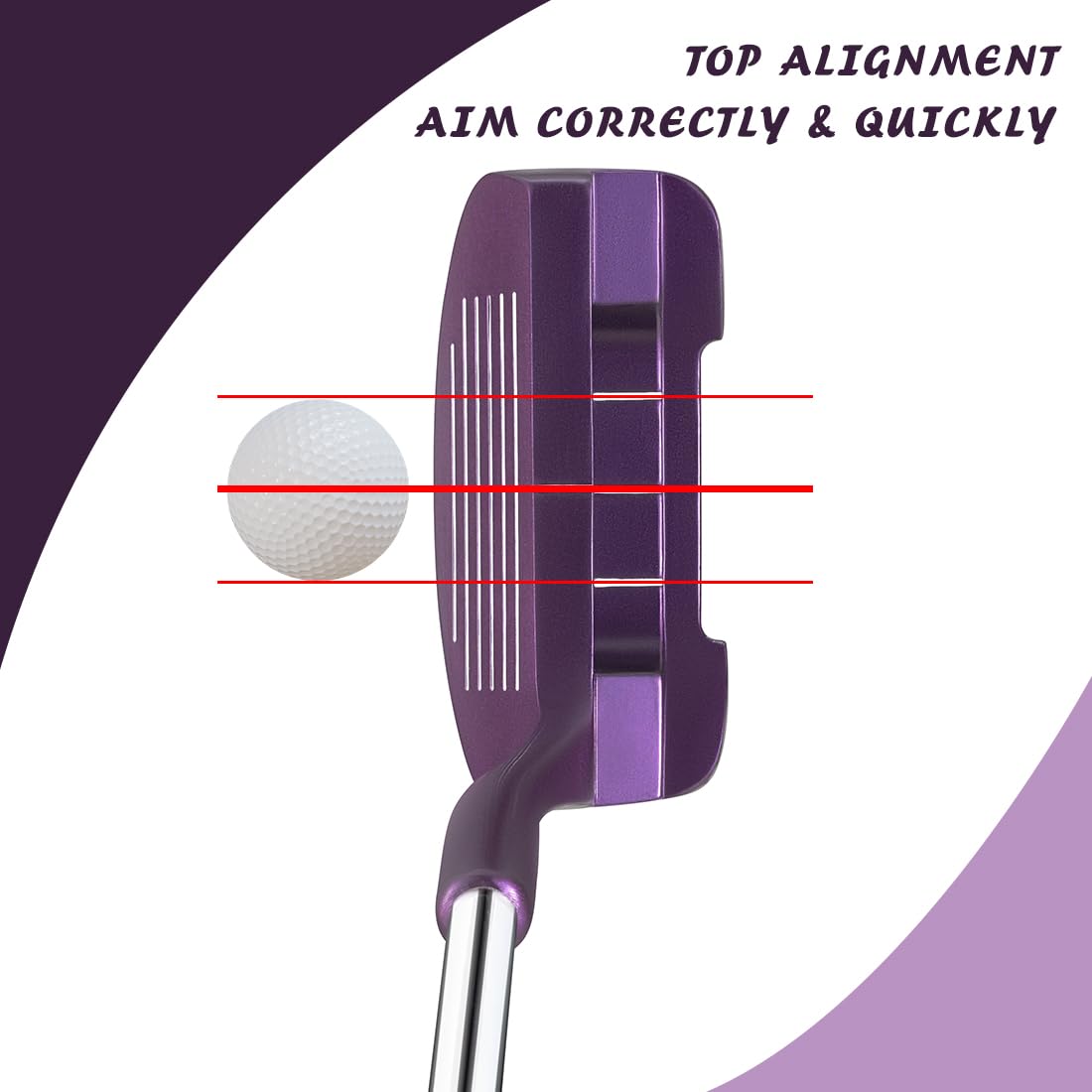 MAZEL Golf Chipper Club for Men & Women | 45 Degree Right Hand - Purple
