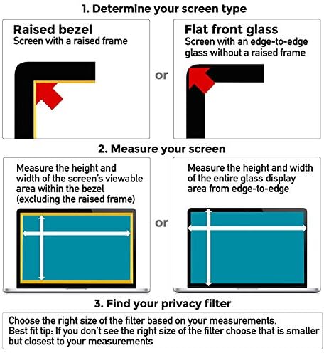 PaceBid 13.3 Inch Privacy Screen Filter | 16:9 Anti-Glare Laptop Film