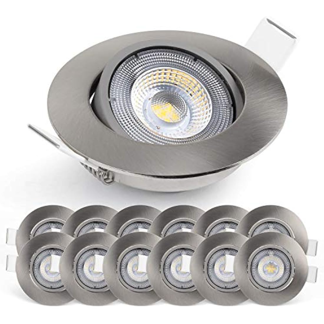 EMOS LED Recessed Ceiling Spotlights | 5W Cold White 6500K | Pack of 12