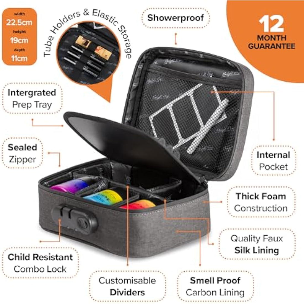 Moonlight Haze Smell Proof Bag Stash Box Set with Grinder & Jars
