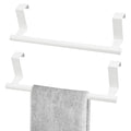 2 Pcs Stainless Steel Towel Holder, Over Door Towel Rail with Protective Strip, Towel Bar Holder - image 1