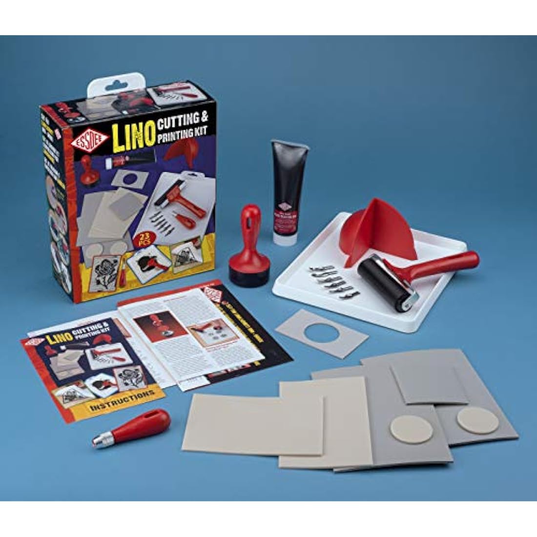 Essdee Lino Cutting & Printing Kit - 23 Piece Block Printmaking Set