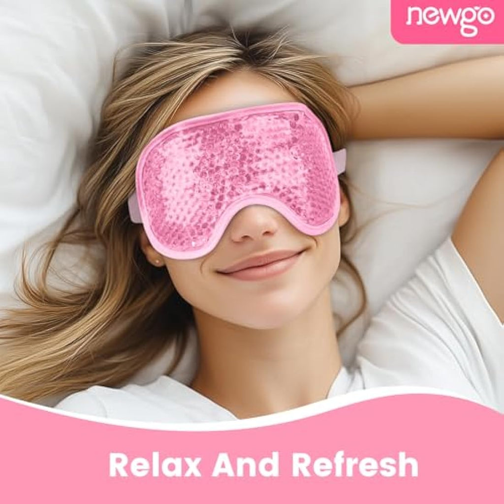 NEWGO Cooling Gel Eye Mask – Reusable Hot Cold Therapy for Puffy Eyes