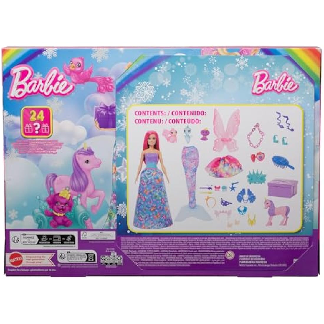 Barbie Advent Calendar with Fashion Doll & 24 Surprise Accessories