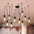Industrial Spider Chandelier – Vintage E27 Pendant Light