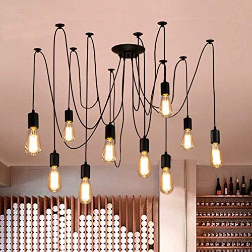 Industrial Spider Chandelier – Vintage E27 Pendant Light