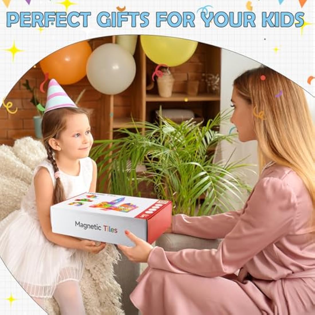 Xekel 120PCS Magnetic Building Blocks - 3D STEM Educational Tiles Set