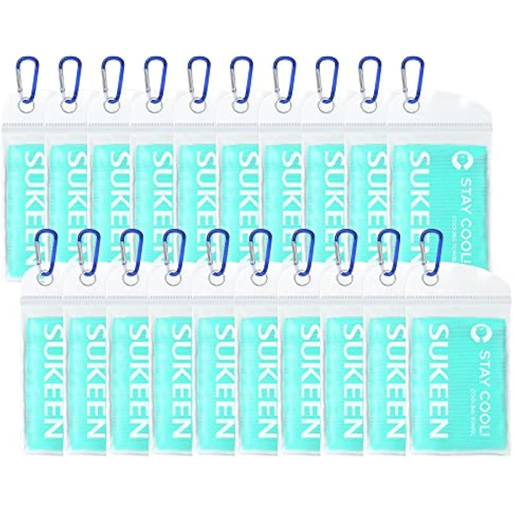 Sukeen Cooling Towel 20 Pack | Microfiber Ice Towels for Sports & Gym