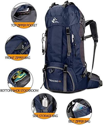 60L Waterproof Hiking Backpack – Lightweight Camping Rucksack