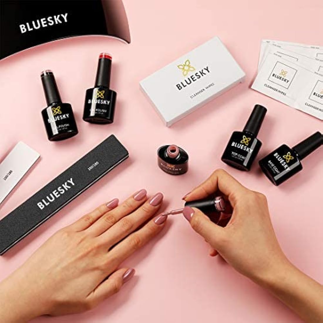 Bluesky Gel Nail Polish Starter Kit with 24W UV LED Lamp - Natural Nude
